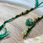 Emerald Elephant Bhaiya Bhabhi Rakhi Set - Image 4