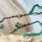 Emerald Elephant Bhaiya Bhabhi Rakhi Set