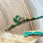 Emerald Elephant Bhaiya Bhabhi Rakhi Set - Image 2