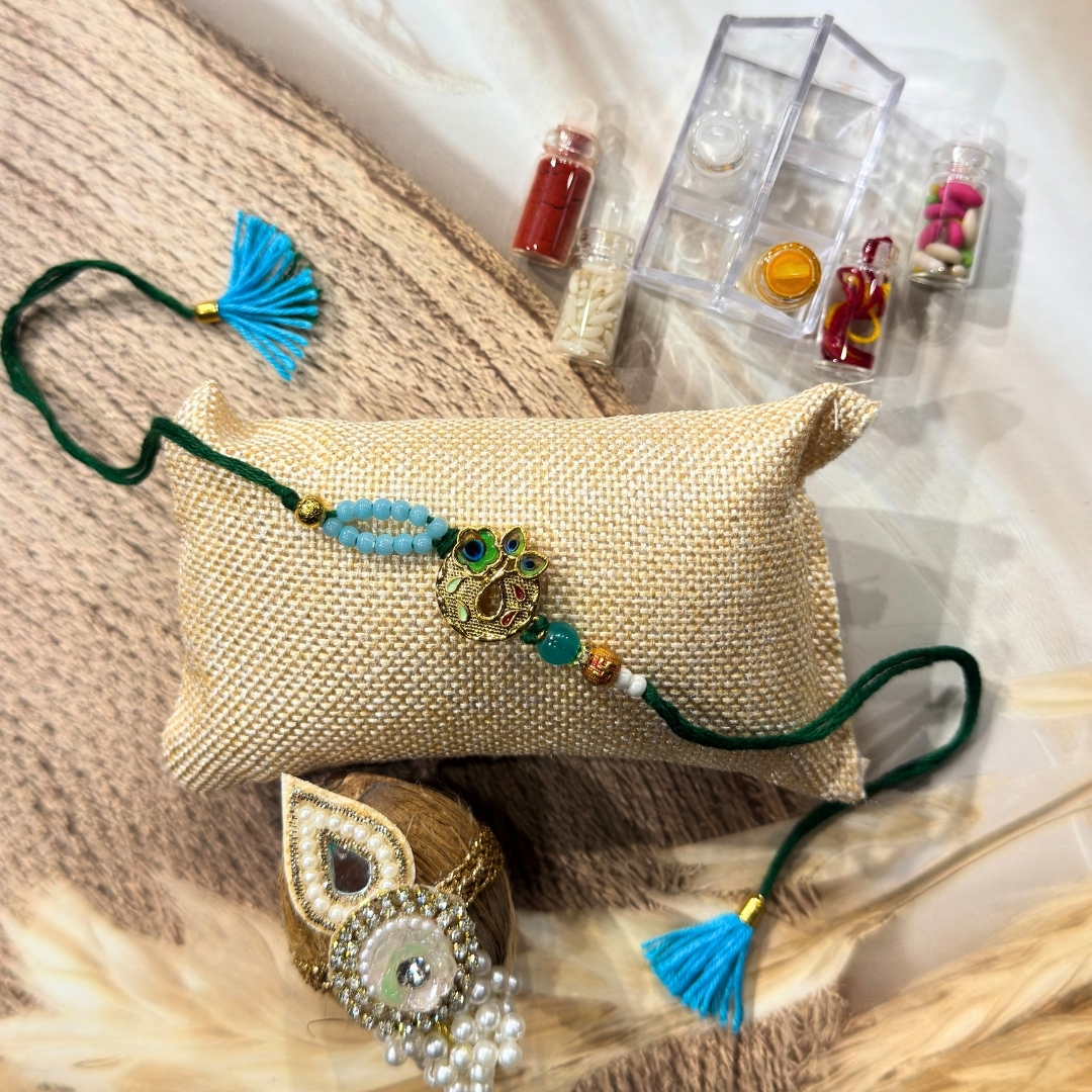67 Peacock Rakhi Hamper Set - Image 1